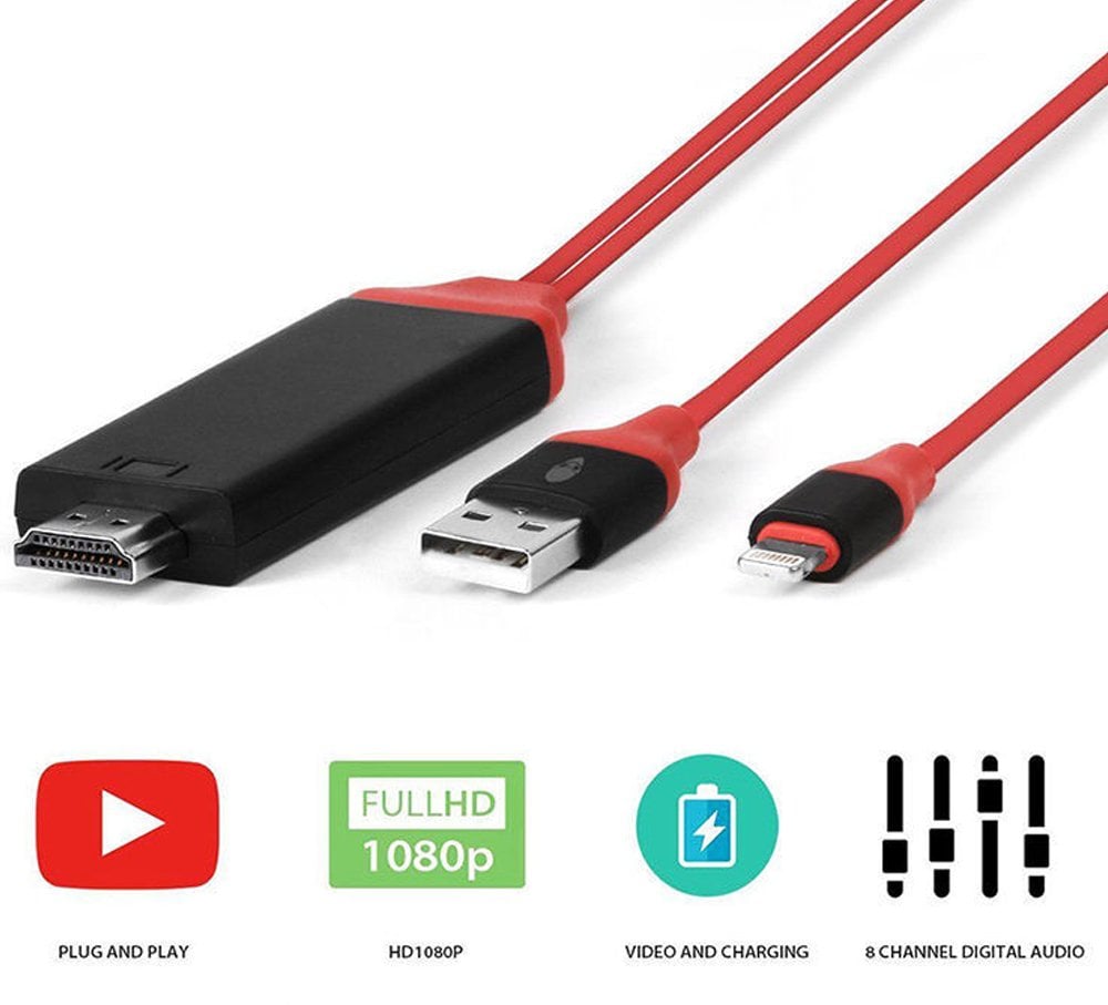 Powermaster P8M Lightning To HDMI + USB 2 Metre Kablo PM-6020