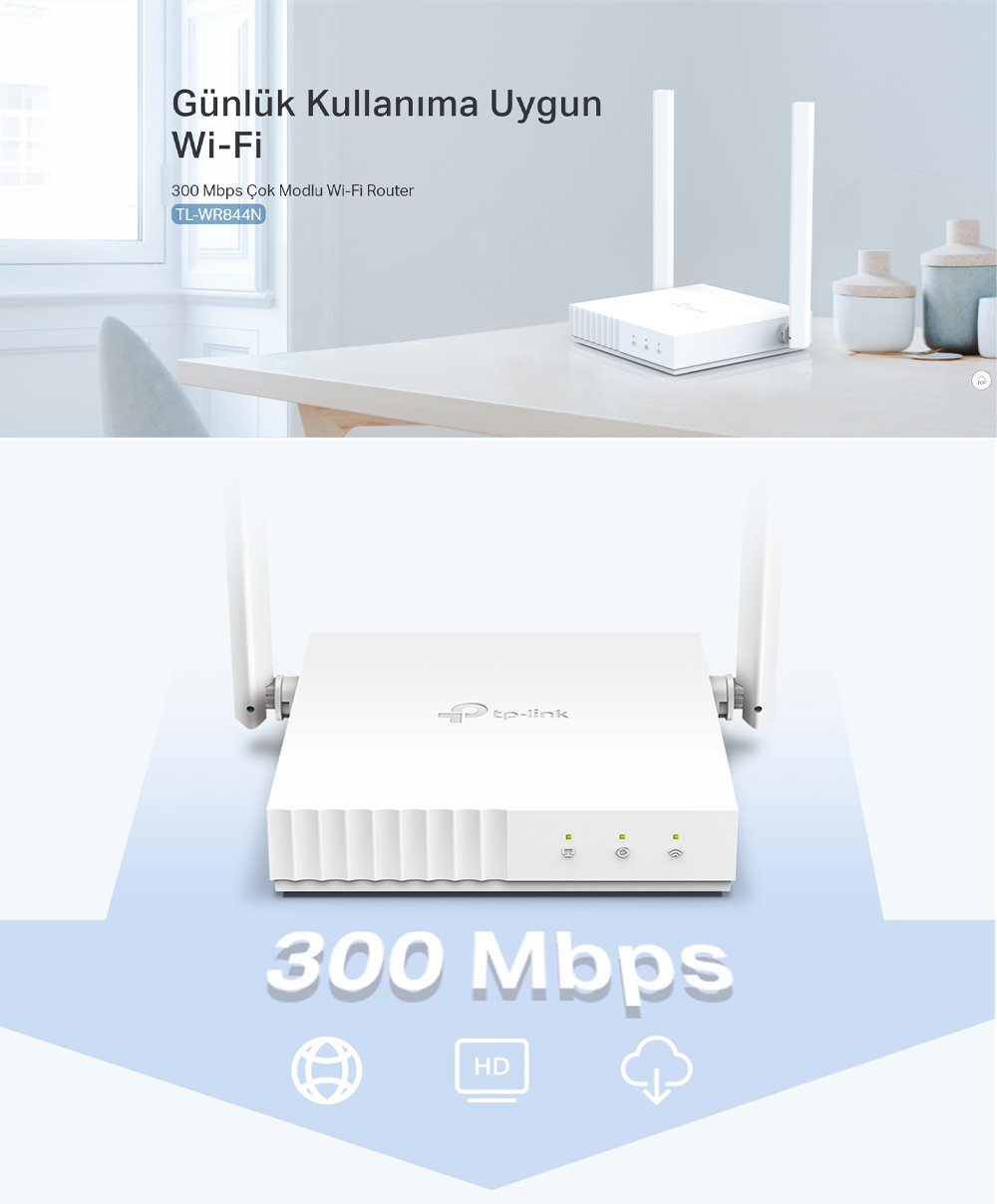 TP-Link TL-WR844N 300 Mbps 5 dBi Multi-Mode Wifi Router