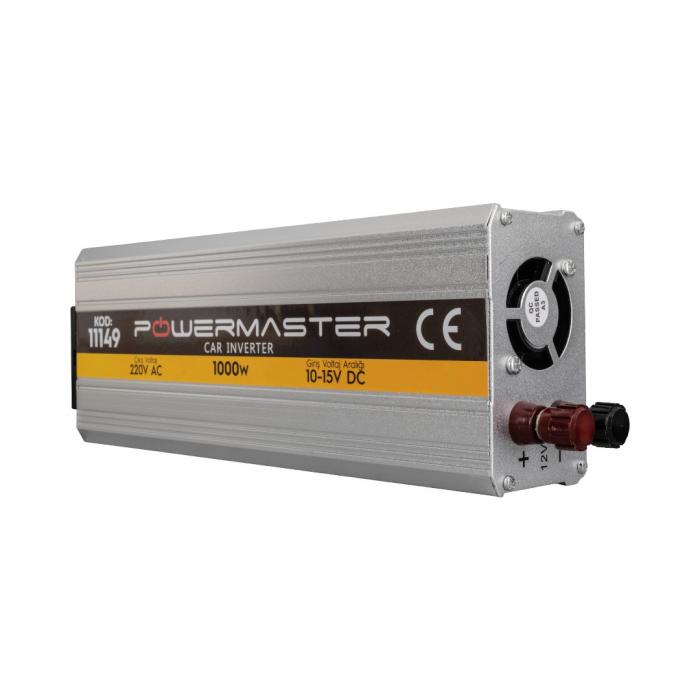 POWERMASTER PM-11149 12 VOLT - 1000 WATT MODIFIED SINUS INVERTER (10-15V ARASI-220V AC)