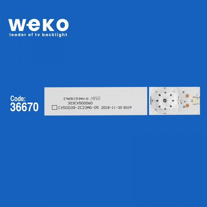 WKSET-5698 36670X4 CX50D09-ZC56AG-04 9S1P 303CX50063  4 ADET LED BAR