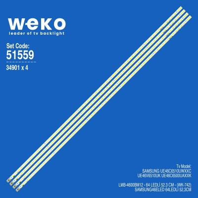 WKSET-6559 34901X4 LMB-4600BM12  4 ADET LED BAR (64LED)