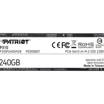 PATRIOT P310P240GM28 SSD 240GB P310 VPN100 M.2 2280 PCIE 1700/1000