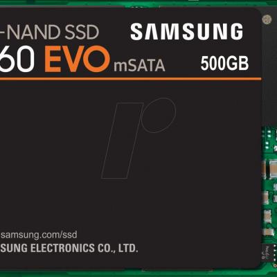 SAMSUNG MZ-M6E500BW 500GB 860 Evo Sata 3.0 550-520MB/s 7mm Flash SSD