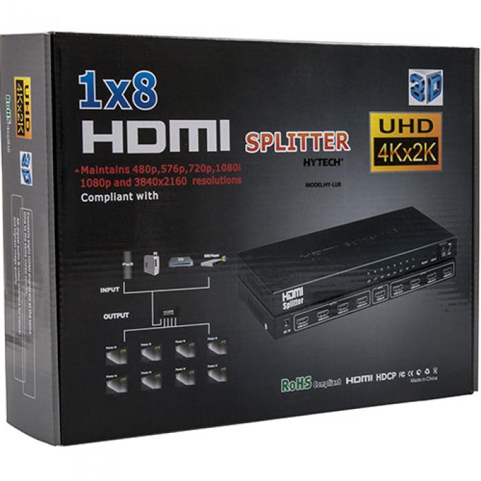 HYTECH HY-LU8 8 PORT 4KX2K HDMI SPLITTER DAĞITICI