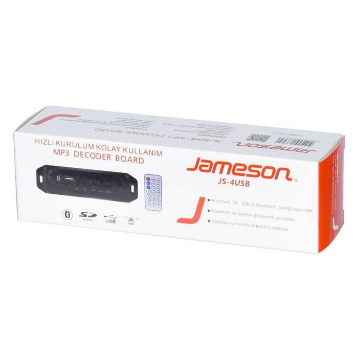 JAMESON JS-4USB BLUETOOTH-USB-AUX-SD KART FM RADIO OTO TEYP ÇEVİRİCİ