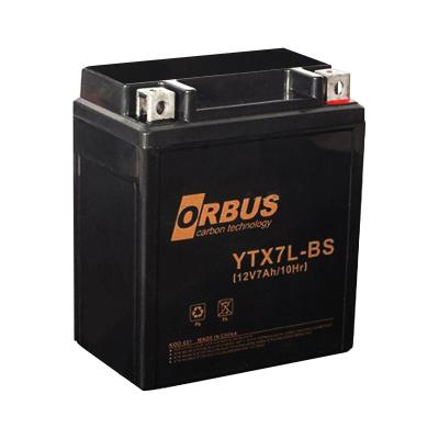 ORBUS YTX7L-BS 12 VOLT - 7 AMPER ASİT İÇİNDE KARBON MOTOSİKLET AKÜSÜ