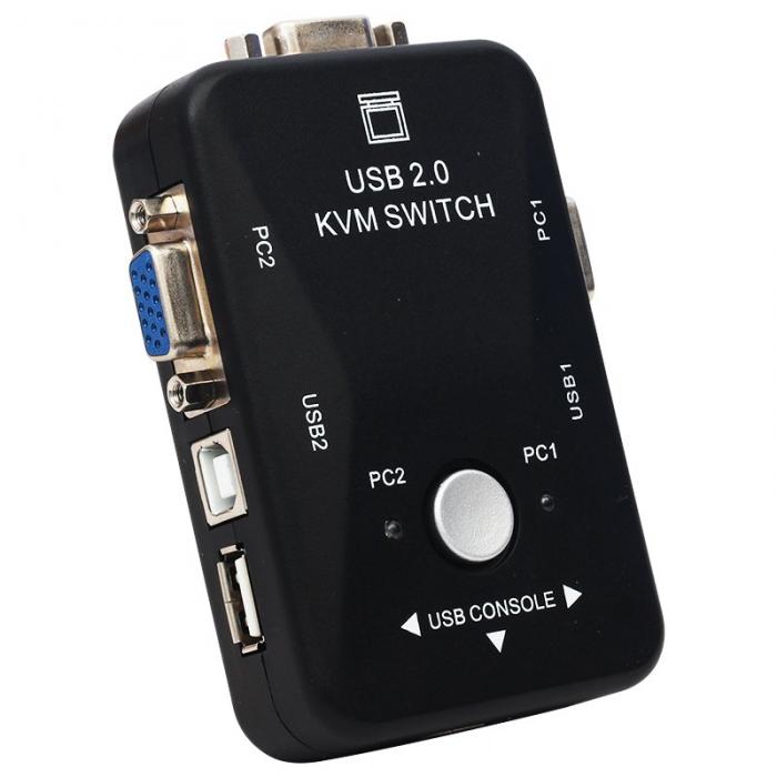 POWERMASTER PM-12690 USB 2.0 MANUEL 2 PORT KVM SWITCH