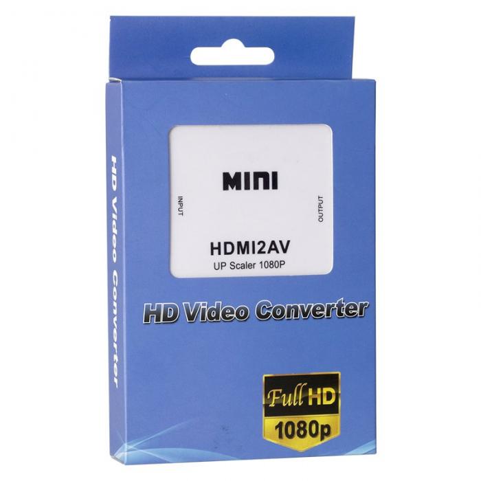 POWERMASTER PM-12861 HDMI TO RCA MİNİ MODEL 1920X1080 PLASTİK KASA ÇEVİRİCİ KONVERTÖR