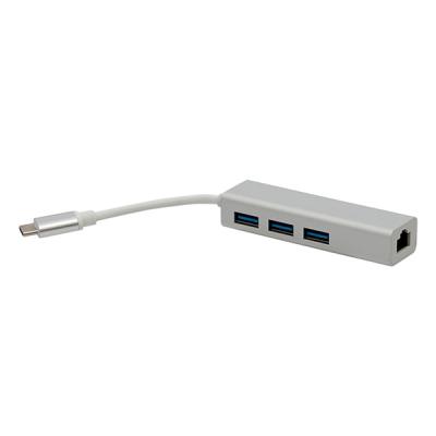 POWERMASTER PM-18229 USB TYPE-C 3.0 3 PORT HUB + GIGABIT ETHERNET ADAPTÖR