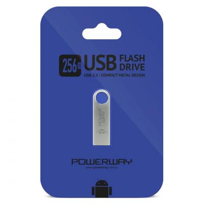 POWERWAY 256 GB METAL USB 2.0 FLASH BELLEK