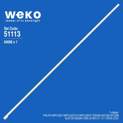 WKSET-6113 34698X1 SLED 2012SGS46 7030L 64 REV1.0  1 ADET LED BAR (64LED)