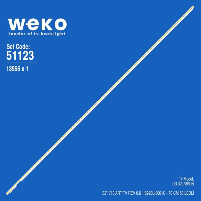 WKSET-6123 13966X1 32 V13 ART TV REV 0.6 1   1 ADET LED BAR (68LED)