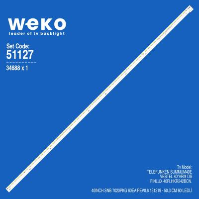 WKSET-6127 34688X1 40INCH SNB 7020PKG 60EA REV0.6 131219  1 ADET LED BAR (60LED)