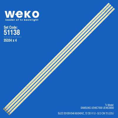 WKSET-6138 35334X4 SLED 2010SVS46 60/240HZ_72 OD V1.0  4 ADET LED BAR (72LED)