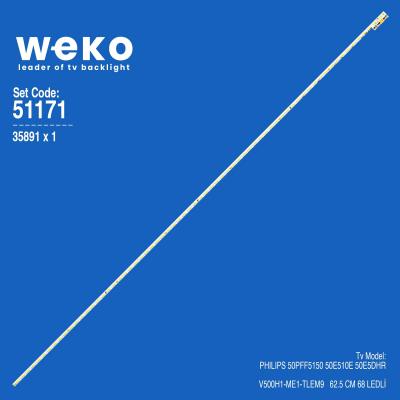 WKSET-6171 35891X1 V500H1-ME1-TLEM9  1 ADET LED BAR (68LED)