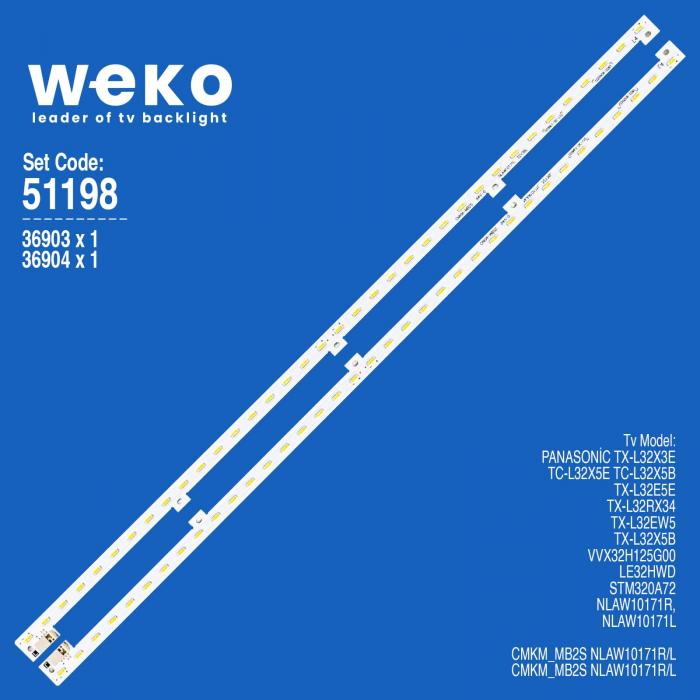 WKSET-6198 36903X1 36904X1 CMKM-MB2S  NLAW10171L/R  2 ADET LED BAR (36LED)