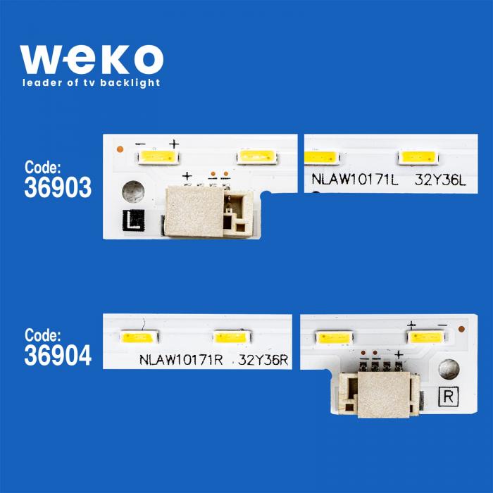 WKSET-6198 36903X1 36904X1 CMKM-MB2S  NLAW10171L/R  2 ADET LED BAR (36LED)