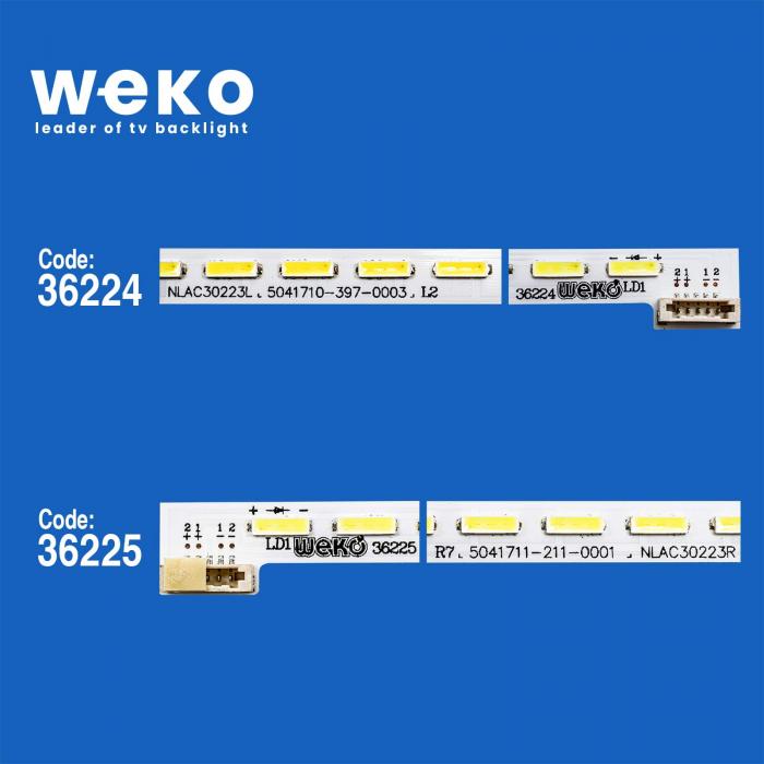 WKSET-6279 36224X1 36225X1 NLAC30223L/NLAC30223R 2 ADET LED BAR (48LED)