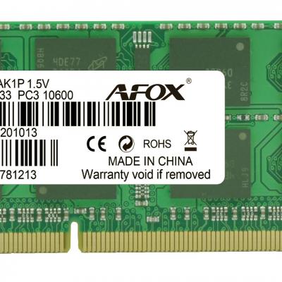 AFOX AFSD38AK1P 8GB 1333Mhz DDR3 SODIMM Notebook RAM