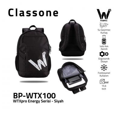 CLASSONE BP-WTX100 BP-WTX100 WTXpro Serisi15.6" Laptop Notebook Sırt Çantası Siyah