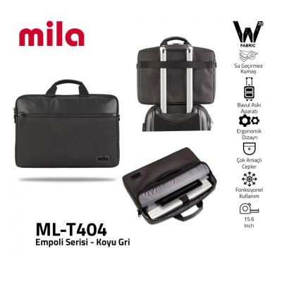 CLASSONE ML-T404 MILA ML-T404 Empoli 15.6" Laptop Çantası-Gri