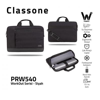 CLASSONE PRW540 Prw540 Workout Serisi Wtxpro Su Geçirmez Kumaş 13-14" Laptop El Çantası