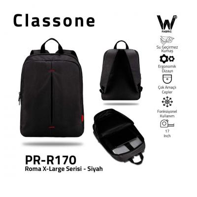 CLASSONE PR-R170 PR-R170 Roma Serisi 17" Uyumlu Wtx Pro Su Geçirmez Kumaş Laptop Notebook