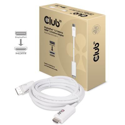 CLUB3D CAC-1073 3m M/M DP 1.2 to HDMI 2.0 UHD 4K 60Hz Kablo