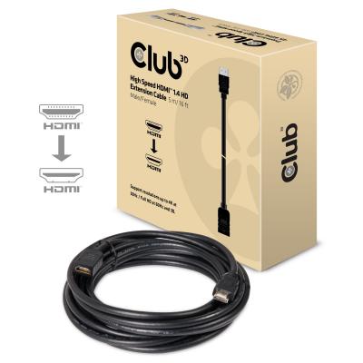 CLUB3D CAC-1320 5m M/F Yüksek Hızlı HDMI 1.4 HD Uzatma Kablosu