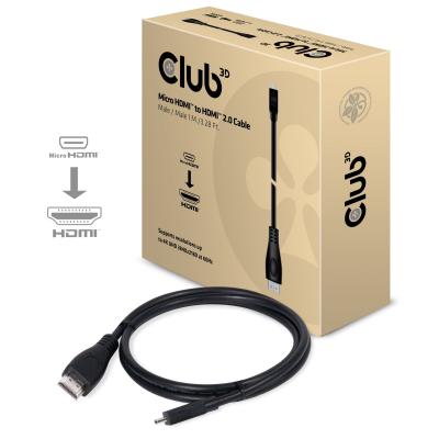 CLUB3D CAC-1351 1m M/M Micro HDMI 2.0 4K HDMI Görüntü Kablosu