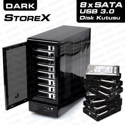 DARK DK-AC-DSX81U3 StoreX D80 8 Disk Destekli USB3.0 Hot Swap Disk Kulesi
