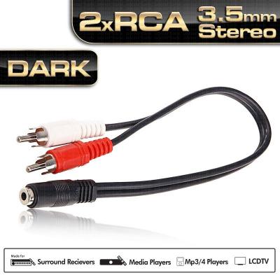 DARK DK-CB-AU35XRCA 0.15m 3.5mm 2xRCA Stereo Ses Kablosu
