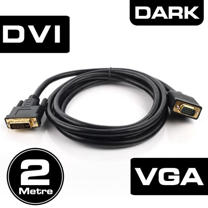 DARK DK-CB-DVIXVGAL200 2m VGA-DVI 24+5 Çift Yönlü Görüntü Kablosu