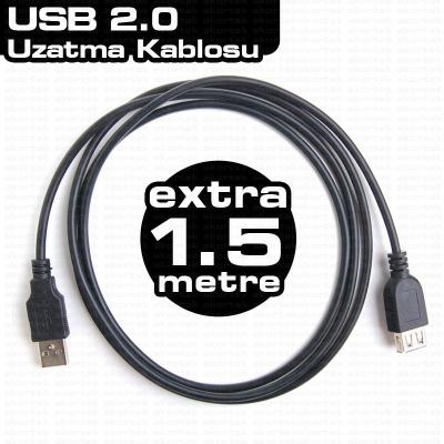 DARK DK-CB-USB2EXTL150 1.5m AM/AF USB2.0 Uzatma Kablosu