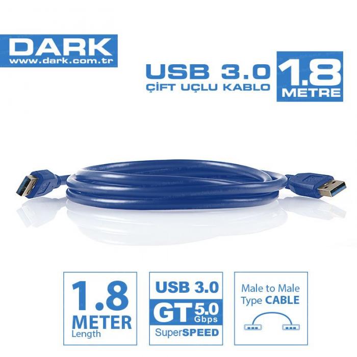 DARK DK-CB-USB3AL180 1.8m USB3.0 M/M Data Kablosu