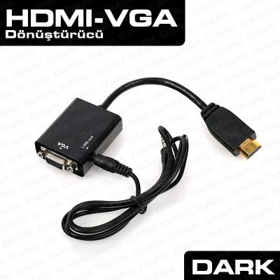 DARK DK-HD-AHDMIXVGA HDMI- Analog VGA ve Ses Aktif Çevirici