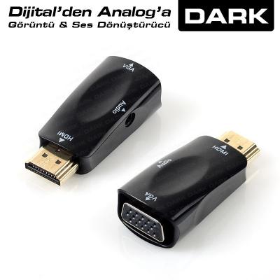 DARK DK-HD-AHDMIXVGA2 CVT HDMI-VGA ve Ses Aktif Çevirici