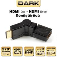 DARK DK-HD-AMXF270 HDMI Dişi - HDMI Erkek 270° Çevirici Dirsek