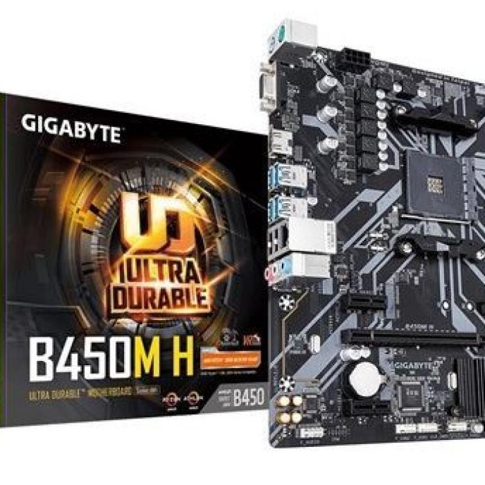 GIGABYTE B450M-H AMD B450M Soket AM4 DDR4 3600MHz HDMI VGA Anakart