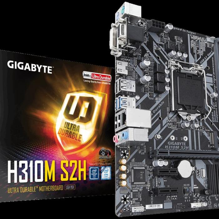 GIGABYTE H310M-S2H Intel H310 Soket LGA1151 DDR4 2666 MHz HDMI DVI VGA Anakart