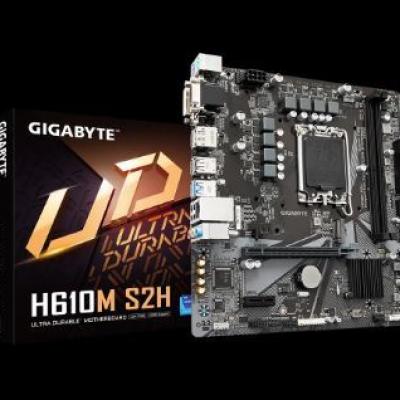 GIGABYTE H610M-S2H-DDR5 Intel® H610 Motherboard with 6+1+1 Hybrid Phases Digital VRM Design PCIe