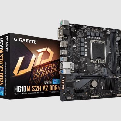 GIGABYTE H610M-S2H-V2-DDR4 Intel® H610 Motherboard with 6+1+1 Hybrid Phases Digital VRM Design PCIe