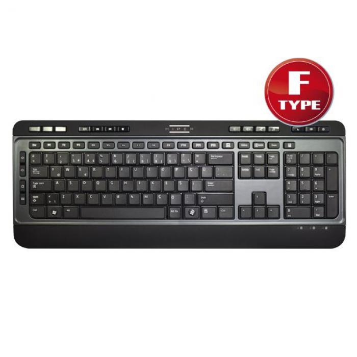 HIPER F-3900 Kablolu,F,TR,USB,Multimedya Slim Klavye,Siyah