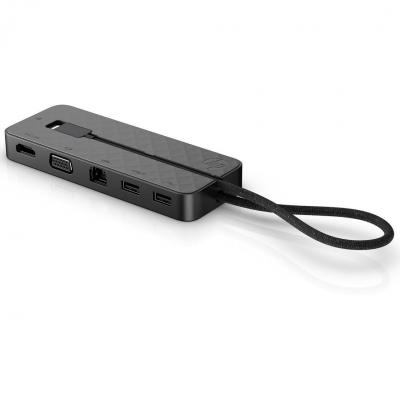 HP 1PM64AA USB-C Mini Kablolu Yerleştirme İstasyonu Siyah