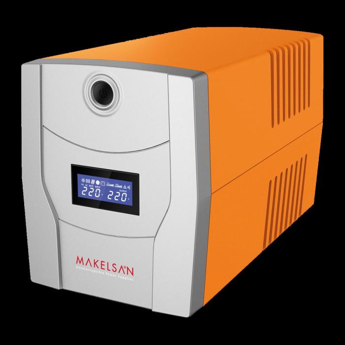 MAKELSAN MU02200L11LX005 Line-Intractive Lion X 2000VA 4-8 Dk 2x9AH Akülü UPS