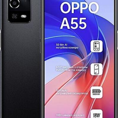 OPPO A55-128GB-BLACK A55 50MP 4GB/128GB 6.5' SİYAH