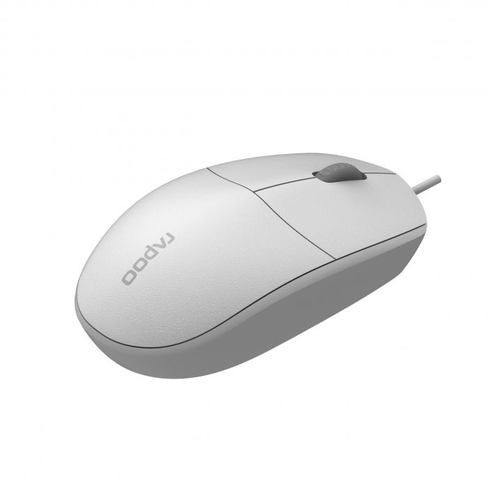 RAPOO 18102-RP N100 1600DPI Her İki El İle Kullanılabilen USB Beyaz Mouse