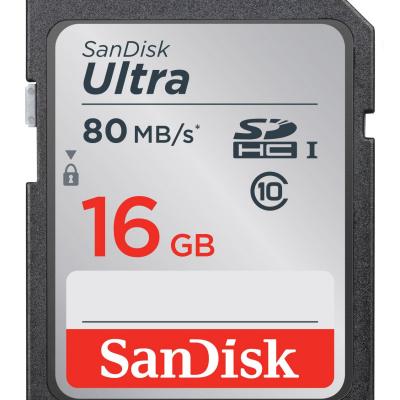 SANDISK SDSDUNC-016G-GN6IN 16GB Ultra SDHC 80MB Class 10 UHS I SD-MMC Kart