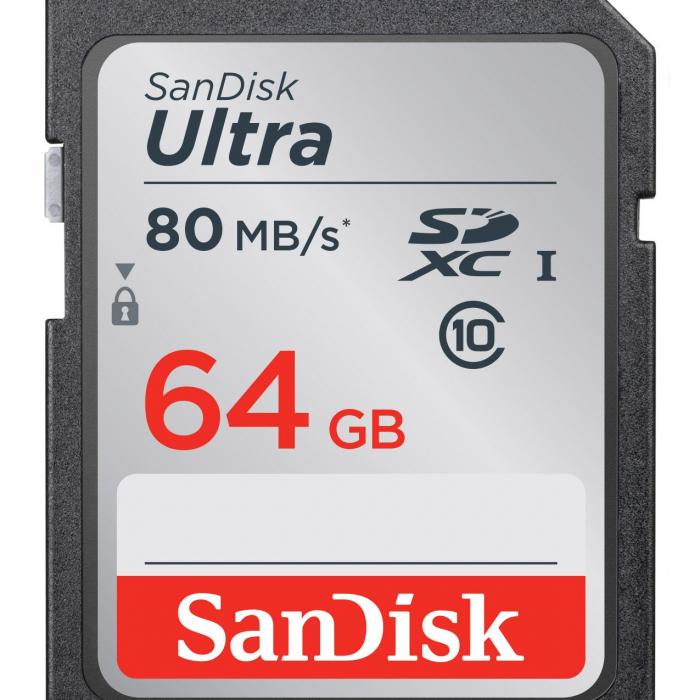 SANDISK SDSDUNC-064G-GN6IN 64GB Ultra SDXC 80MB/s Class 10 UHS-I SD MMC Kart