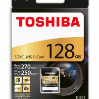 TOSHIBA THN-N501G1280E6 128GB Extreme Pro SDXC 270MB Class 10 UHS II SD-MMC Kart